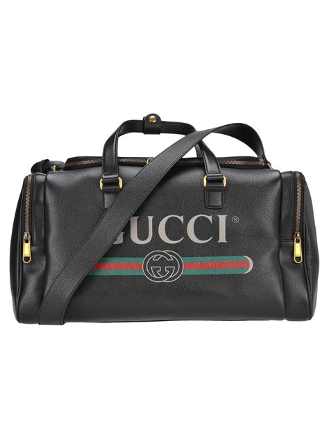 black gucci gym bag|gucci overnight bags.